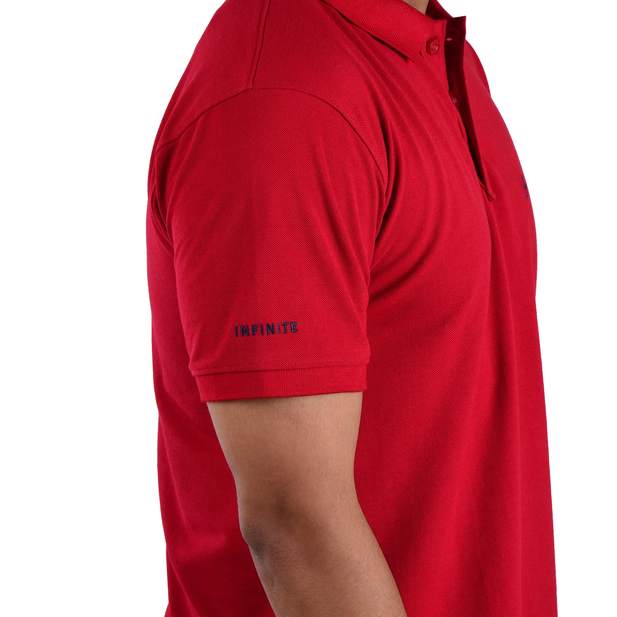 Men’s Premium Collared T-Shirt – Polyester Cotton Blend - Parrot Red