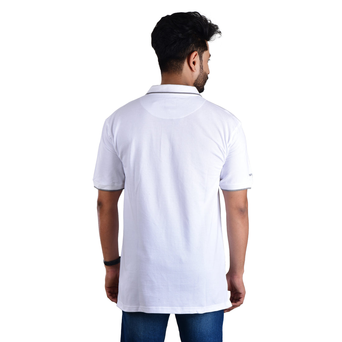 Men’s Collared T-Shirt – 100% Cotton - White