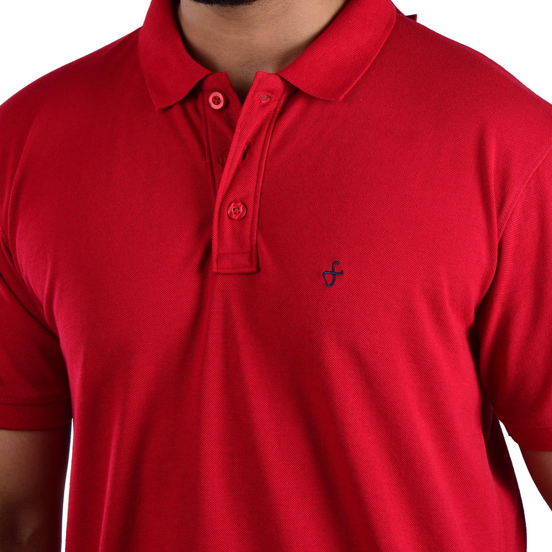 Men’s Premium Collared T-Shirt – Polyester Cotton Blend - Parrot Red