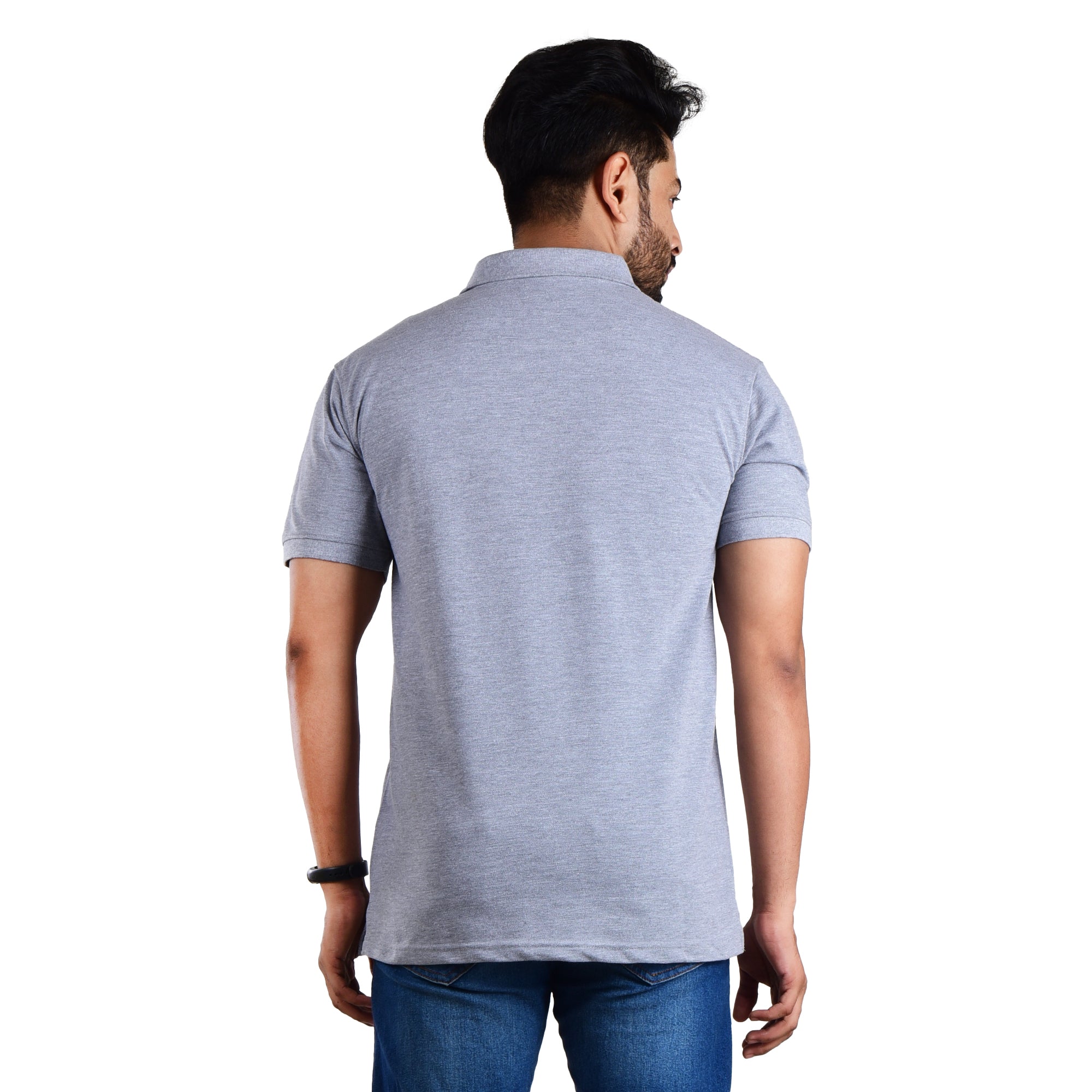Men’s Premium Collared T-Shirt – Polyester Cotton Blend - Melange