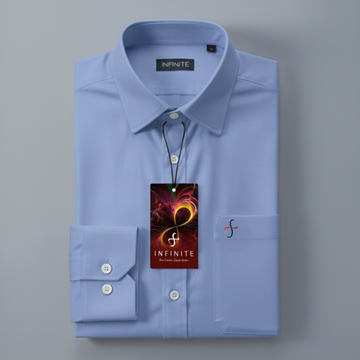 The Classic 100% Cotton Men’s Woven Shirt – Dark Blue